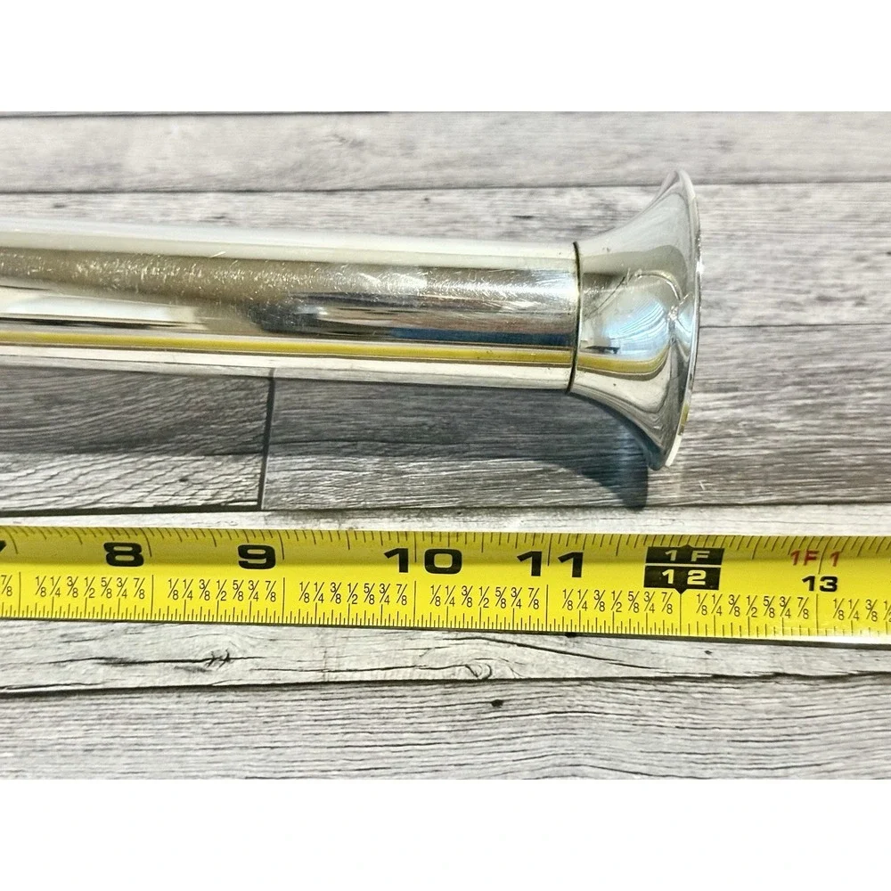 Vintage MCM Silver Plated Cylinder Candle Holders Cabochon Stone Accented Base